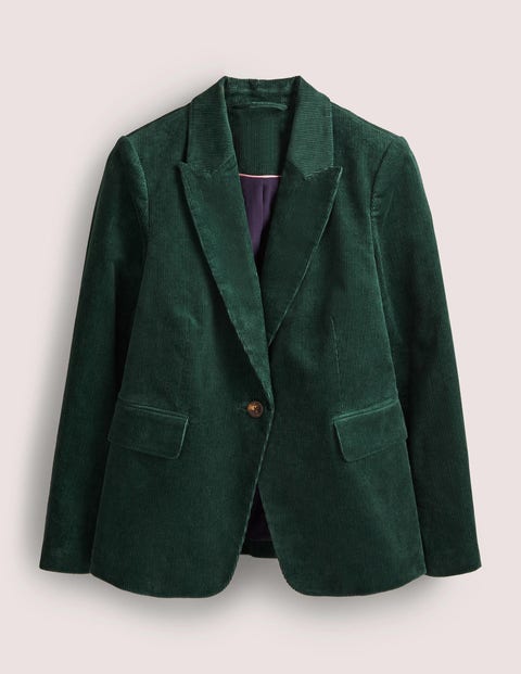 Boden Green Fitted Corduroy Blazer