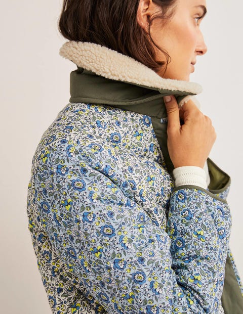 Quilted Embroidered Cotton-Canvas Down Jacket