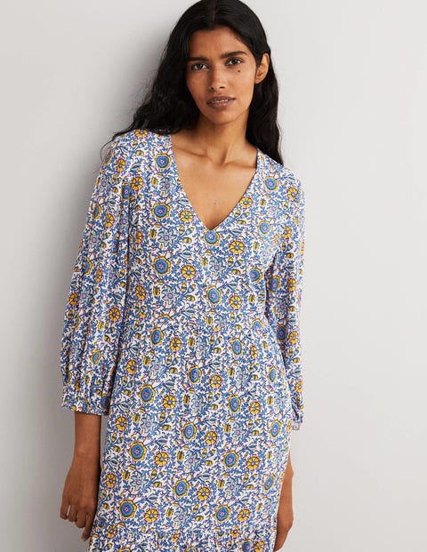 Blouson Sleeve Maxi Dress - Ivory 