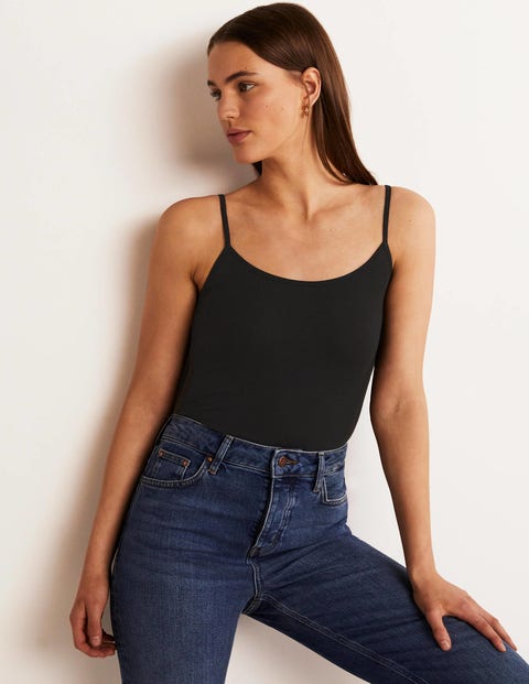 Plain Cami Top Black Women Boden