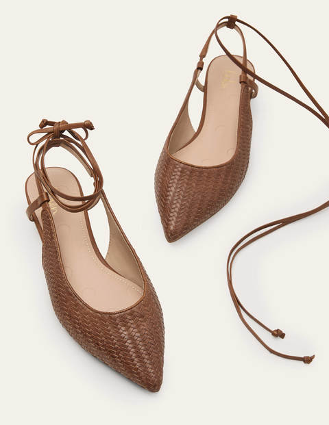 pointed tan flats