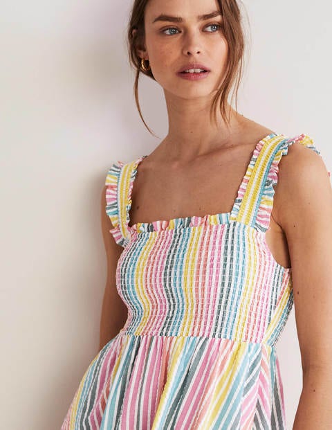 Madewell Rainbow Smocked Top, Summer Style