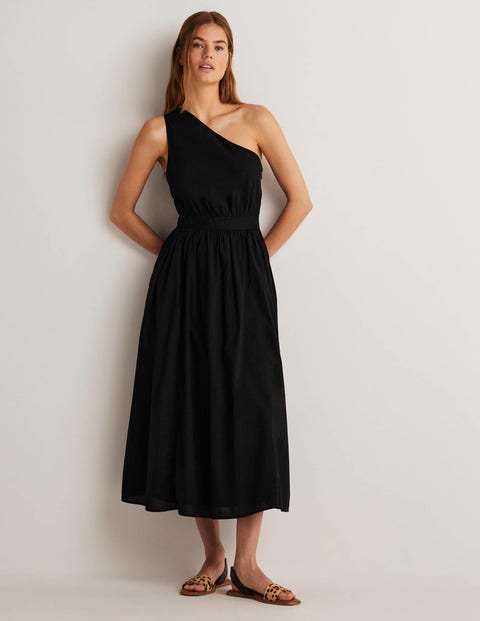 one shoulder midi dress