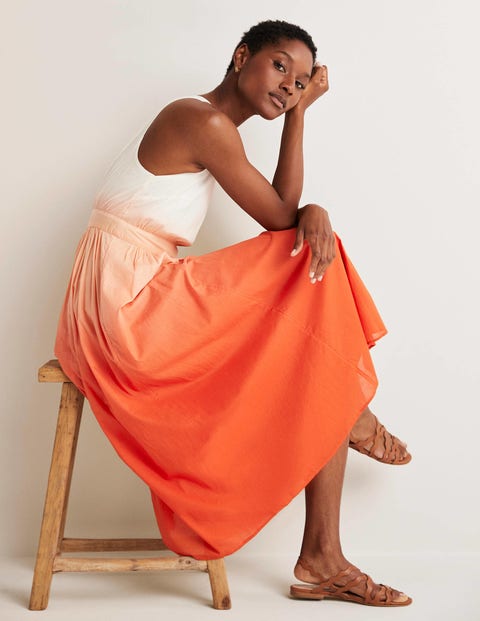 One Shoulder Midi Dress - Firecracker 
