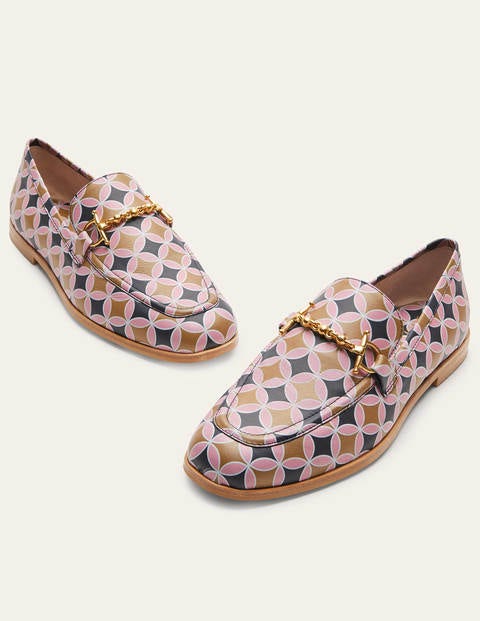 Snaffle Detail Leather Loafers Camel Women Boden