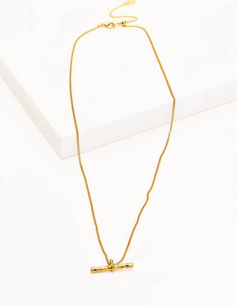 T-Bar Necklace Metalic Gold Women Boden