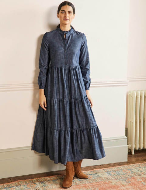 Denim Shirt Dress/denim Maxi Dress/eco Dress/long Shirt Dress/blue Maxi  Dress/slow Fashion/shirt Maxi Dress/long Denim Dress/fc1160 - Etsy