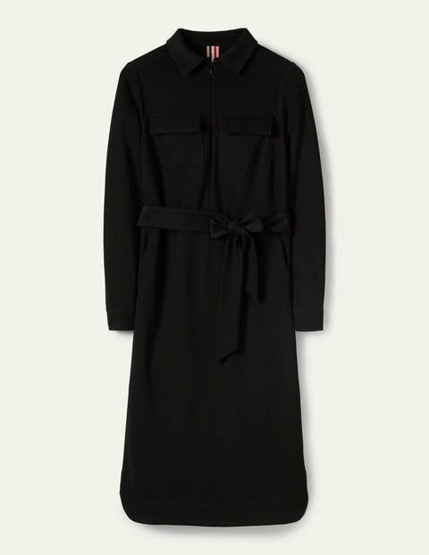 Ponte Midi Shirt Dress - Black | Boden US