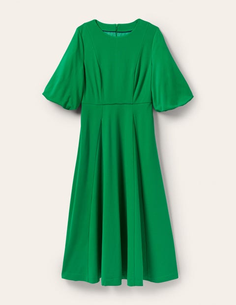 Full Skirt Jersey Midi Dress - Highland Green | Boden UK
