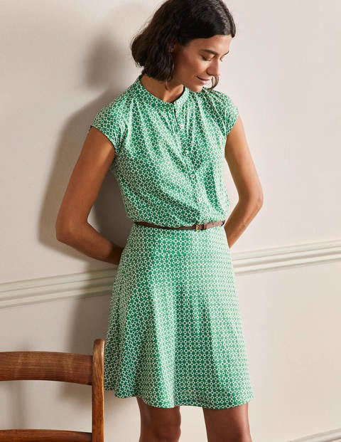 Easy Jersey Shirt Dress - Irish Green, Mosaic Square