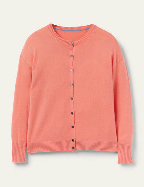 Cashmere Cardigan - Chalky Coral | Boden UK