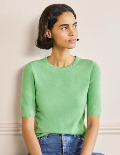 Cashmere Knitted Top - Zephyr Green | Boden US