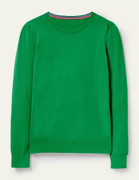 Cotton Crew Neck Jumper - Highland Green