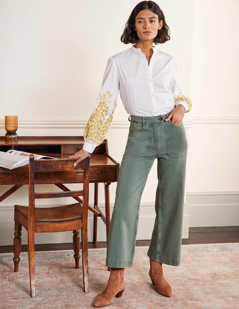 Sophia Pant in Cotton Twill – CHRISTINE ALCALAY