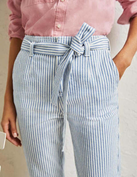 Tie striped sales pants