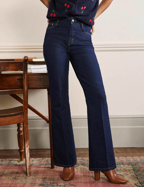 Boden Womens High Rise Wide Leg Jeans