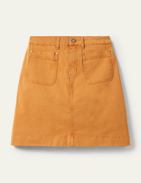 Patch Pocket Skirt - Teak Wood Brown | Boden US