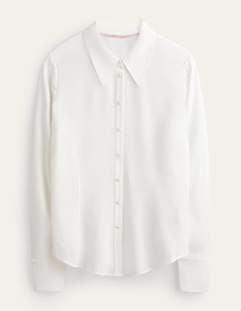 Silk Shirt White Women Boden