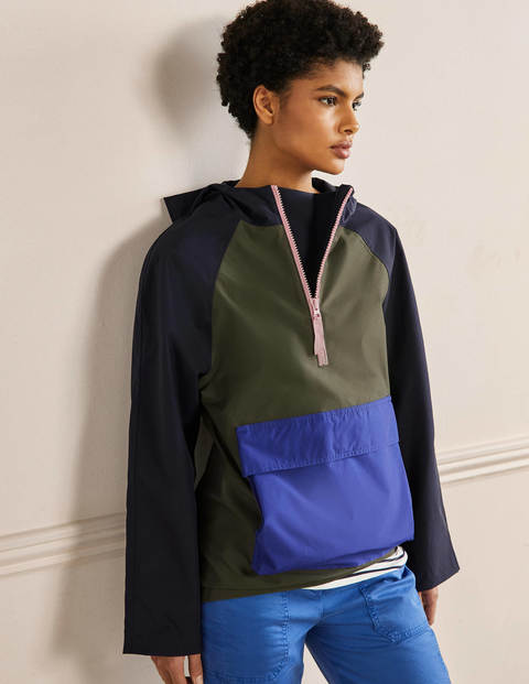 Belle Packaway Anorak - Navy/Khaki 