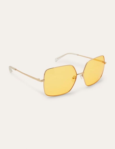 Wire Frame Sunglasses Yellow Women Boden