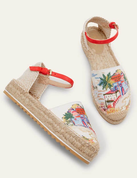 Espadrilles à plateforme plate Femme Boden, IVO