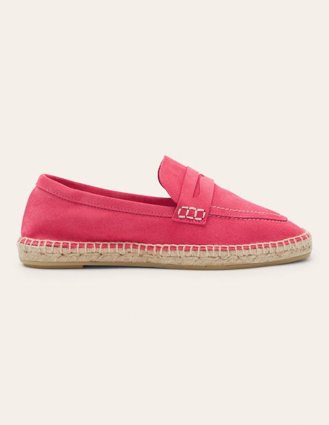 Suede Loafer Espadrilles - Rambling Rose | Boden US