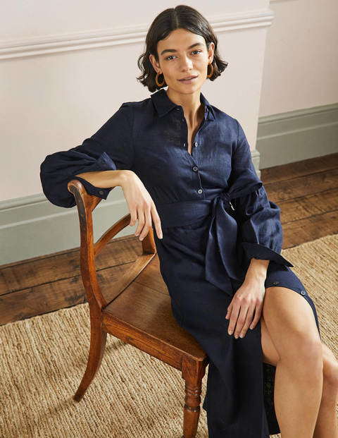 navy shirt dress