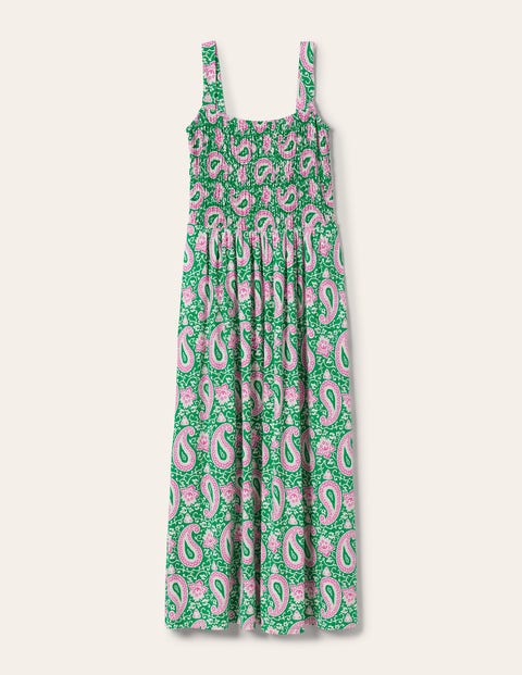 Peggy Jersey Maxi Dress - Green, Enchanting Paisley | Boden UK