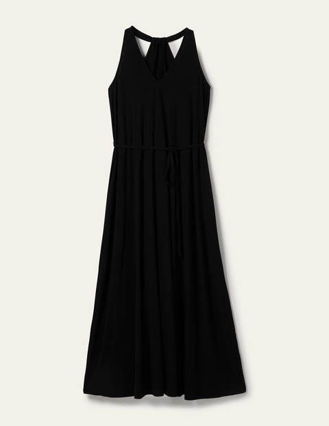 V-Neck Jersey Maxi Dress - Black | Boden US