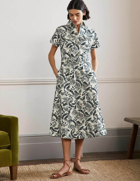 Boden Satin Midi Shirt Dress at John Lewis & Partners