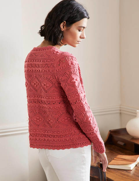 Claudia Textured Knit Cardigan - Dusty 