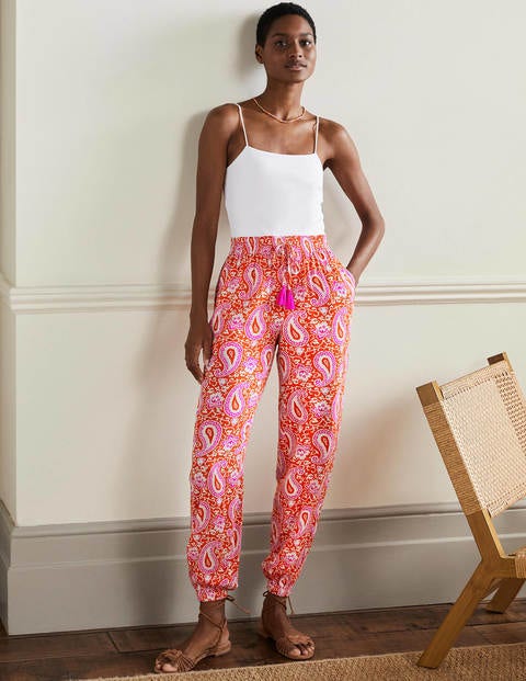 Buy PLUS SIZE PINK TAPERED TROUSERS for Women Online in India