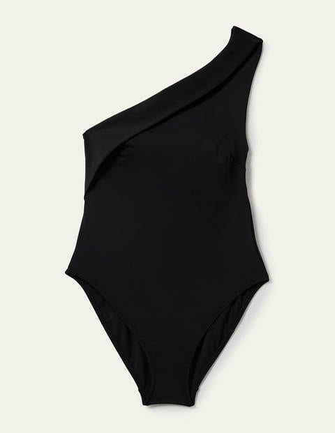 Sorrento Badeanzug mit einem Träger Damen Boden, Schwarz
