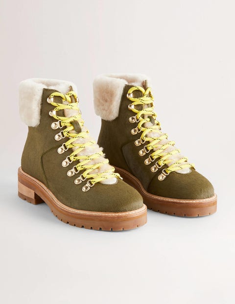 Lace-up Hiking Boots - Basil Green 