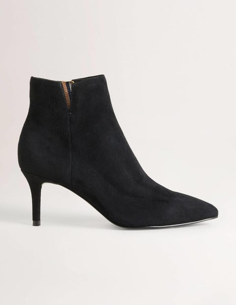 Suede Ankle Boots - Black