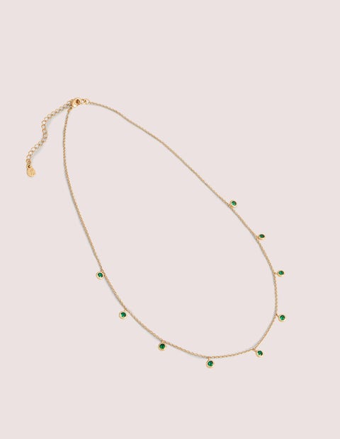 Delicate Jewelled Necklace Green Women Boden