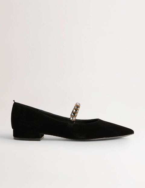 Crystal Strap Mary Jane Shoes - Black | Boden UK
