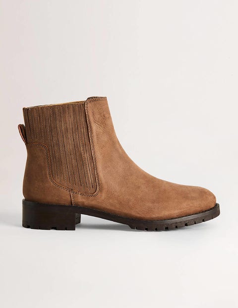 Klemme vejledning Afgørelse Gusset Detail Chelsea Boots - Mahogany Nubuck | Boden US