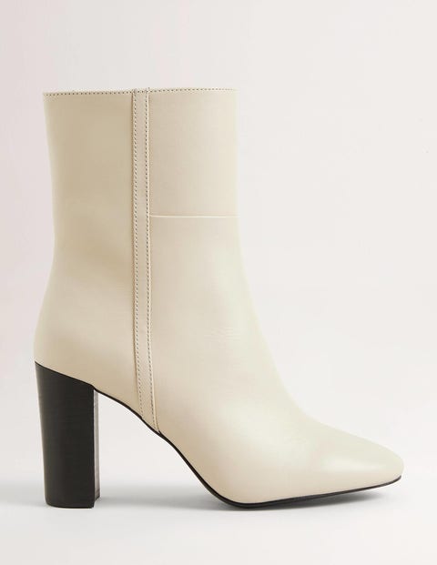 Leather Ankle Boots - Off White | Boden EU