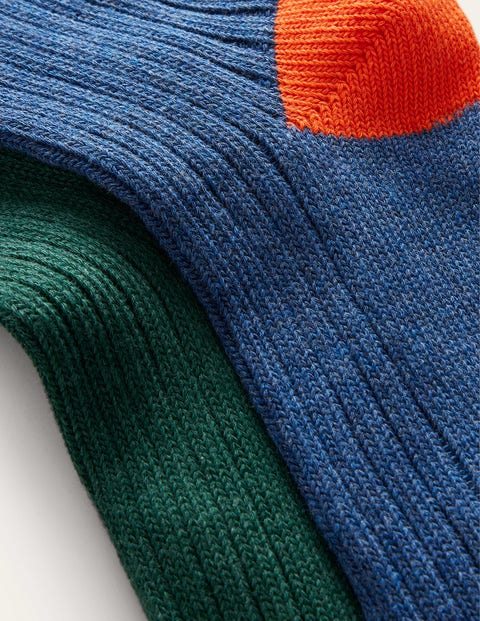 2 Pack Boot Socks - Green/ Navy 