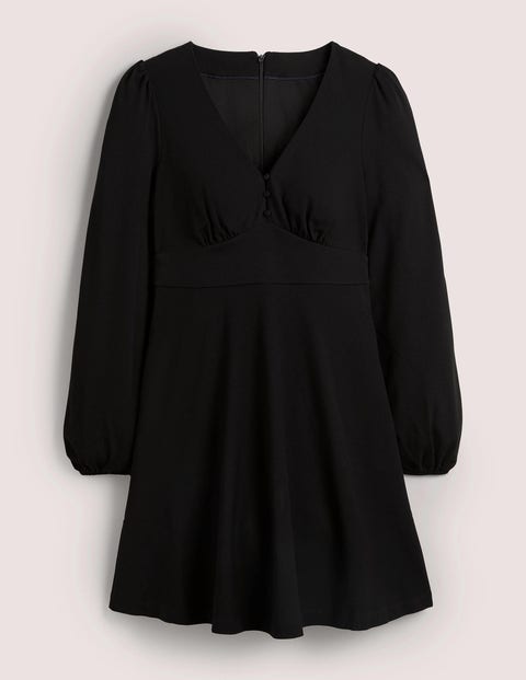 Jerseykleid mit V-Ausschnitt - Schwarz | Boden DE