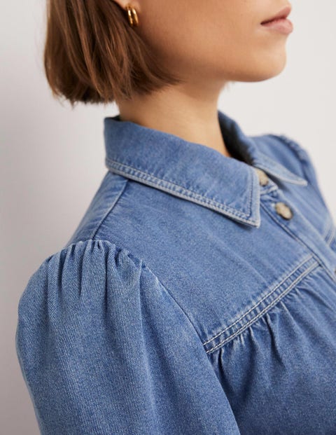 Blue Denim Shirt Dress