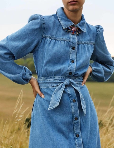 denim midi dresses