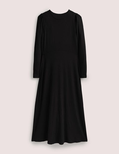 Crew Neck Jersey Midi Dress - Black | Boden UK