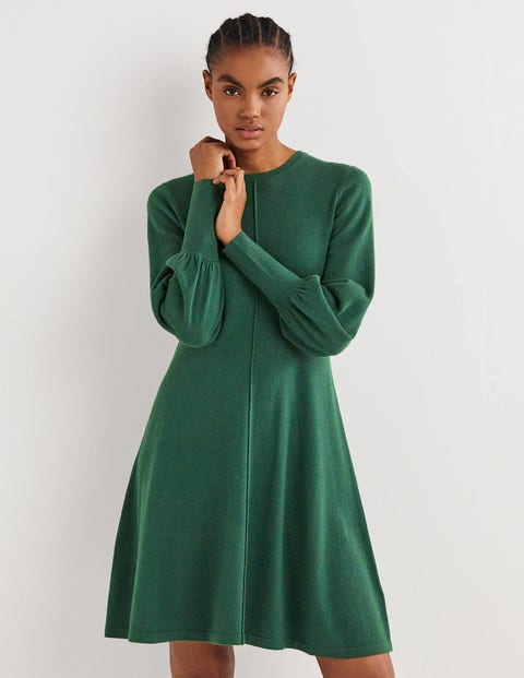 Mini Fit \u0026 Flare Dress - Hunter Green 