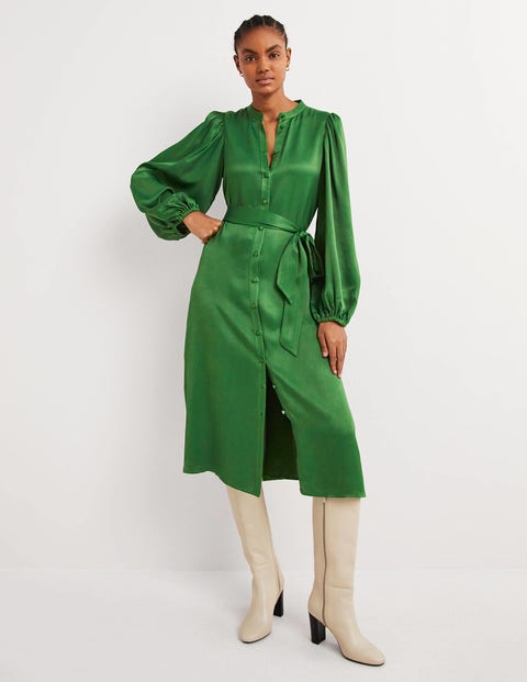 green shirt dress