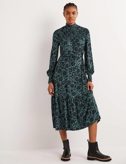 High neck jersey dress hotsell