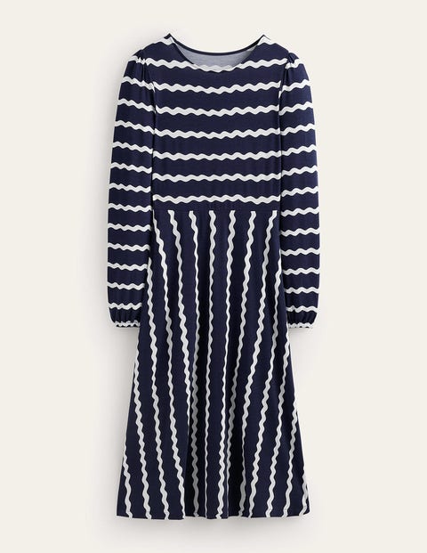 Camille Jersey Midi Dress Navy Women Boden