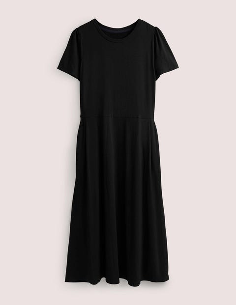 Lucinda Jersey Midi Dress - Black | Boden US