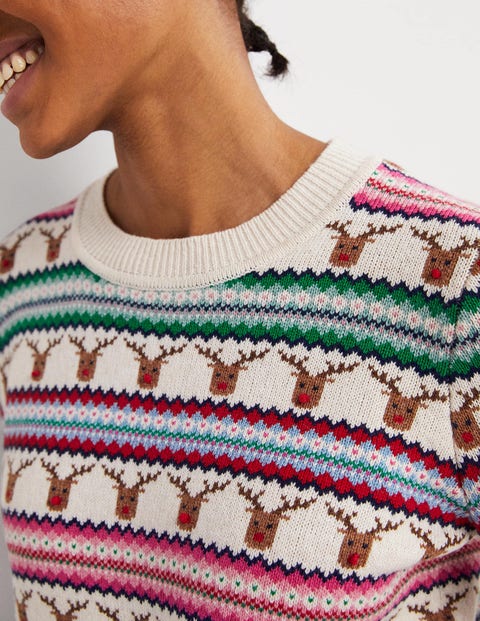 zingen manipuleren Tijdreeksen Reindeer Fair Isle Christmas Sweater - Reindeer Fair Isle | Boden US